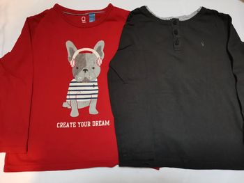 Lot 2 t shirt manches longues okaidi 4 ans