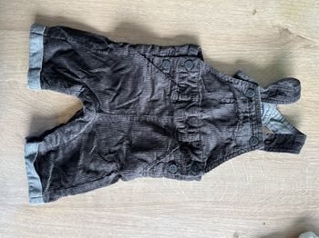 Salopette 1 mois velours