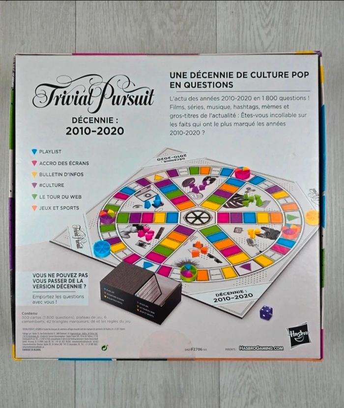 Trivial Pursuit Décennies 2010-2020 - Édition Hasbro Gaming - photo numéro 2