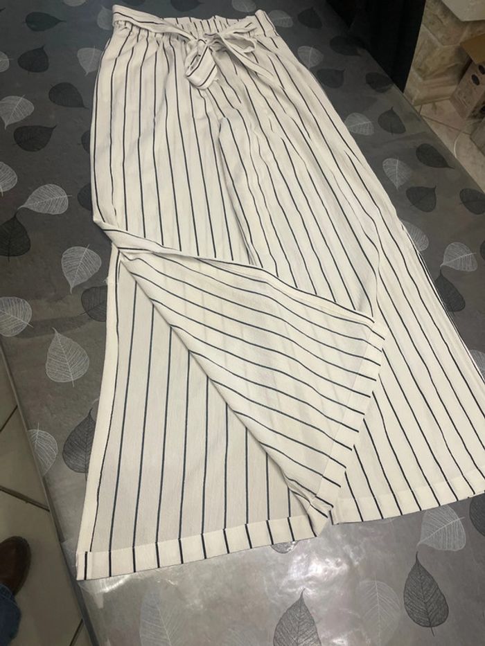 Pantalon blanc à rayures noires Tally Weijl 36 - photo numéro 5