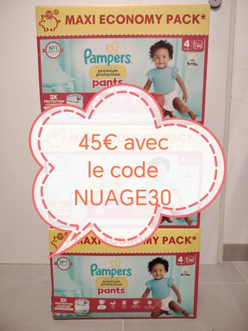 246 couches pampers premium protection en taille 4