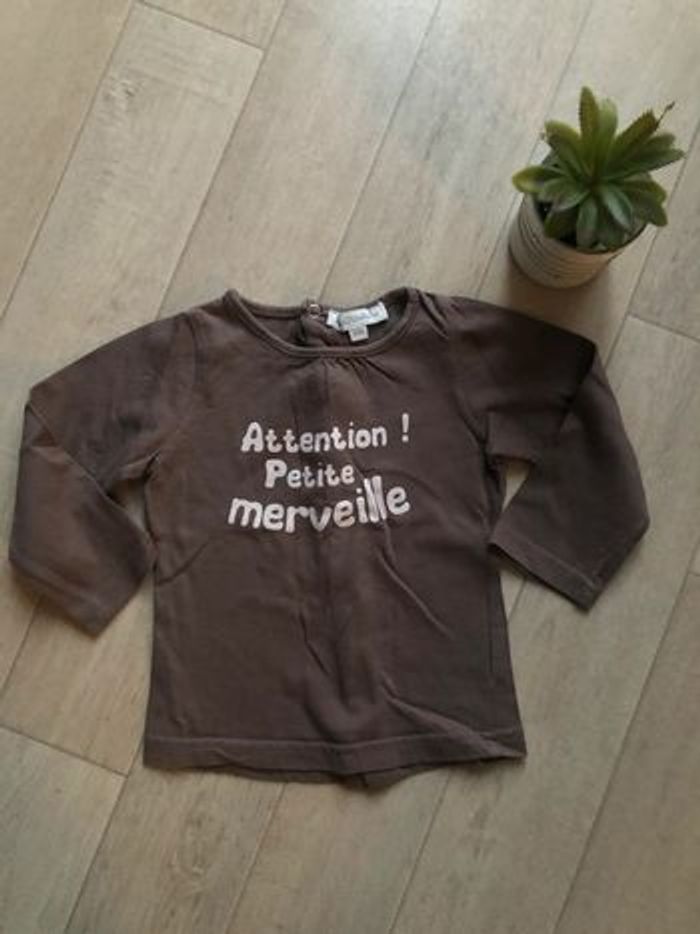 Tee-shirt marron fille