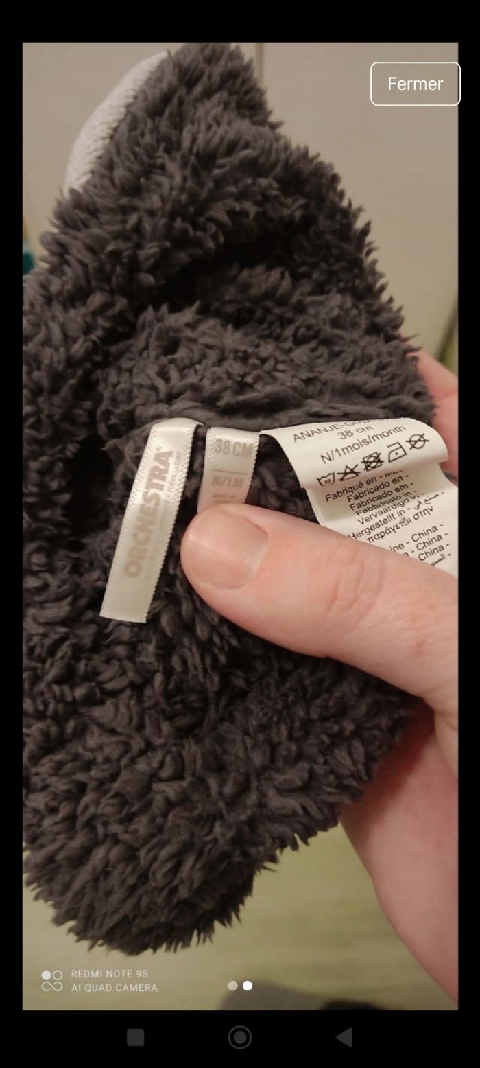 Bonnet gris 38 cm - photo numéro 2