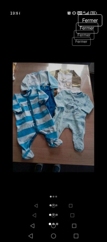 Lot pyjamas taille 3 mois