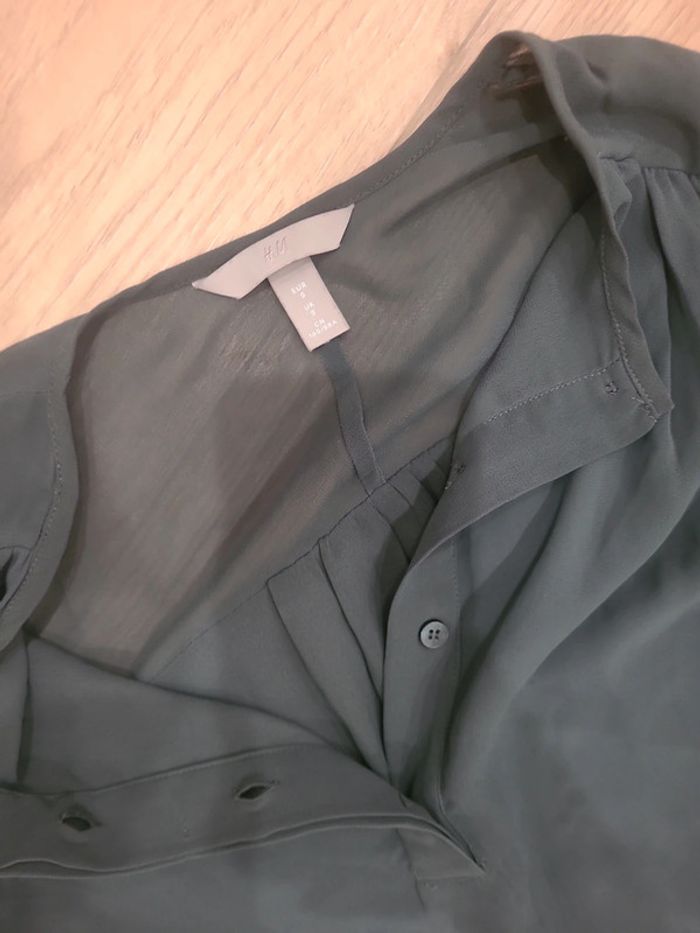 Chemisier fluide h&m vert - photo numéro 3