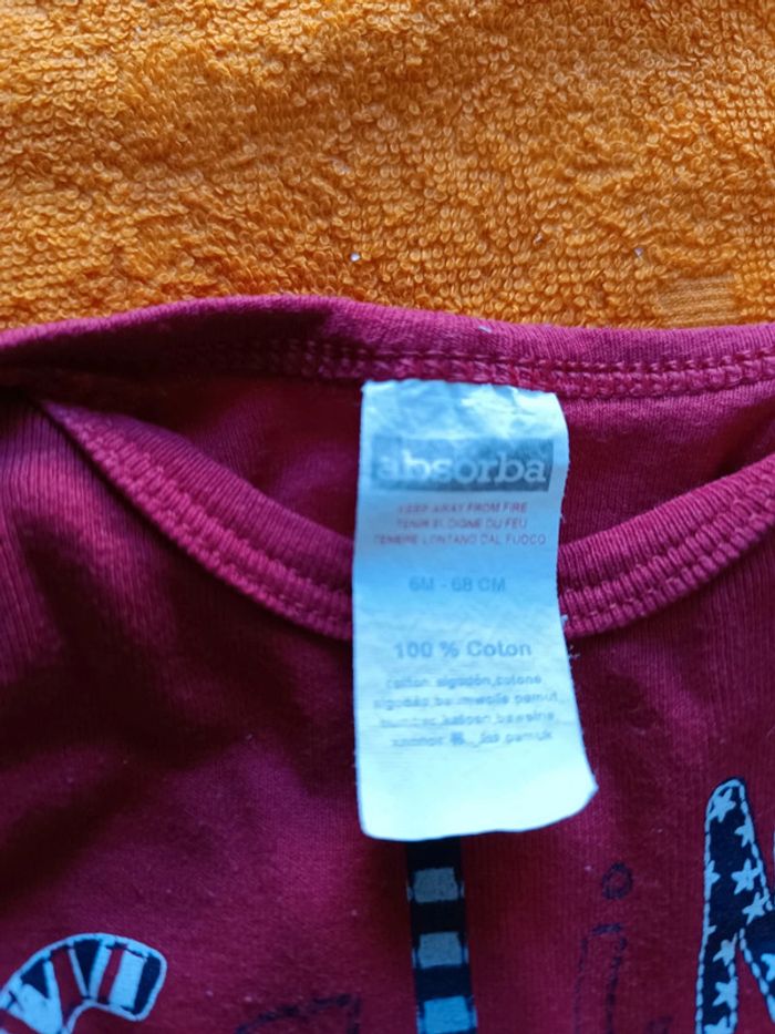 Bodie manches longues mixte Absorba 6 mois 68 cm - photo numéro 3