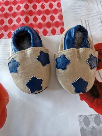 Chaussons en cuir 0/6 mois