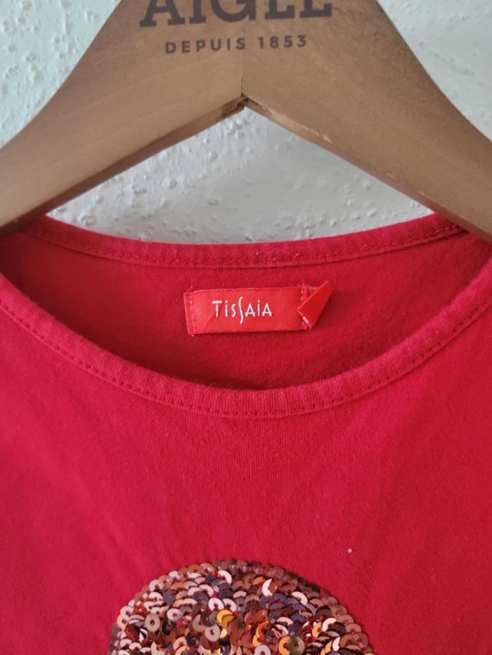 Tee-shirt manches longues filles 6 ans pain d'épice sequin - photo numéro 4