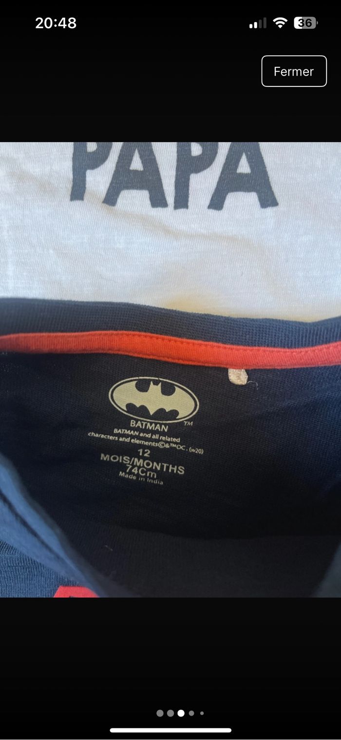 Lot 3 teeshirts manches longues 12mois mixte - photo numéro 3