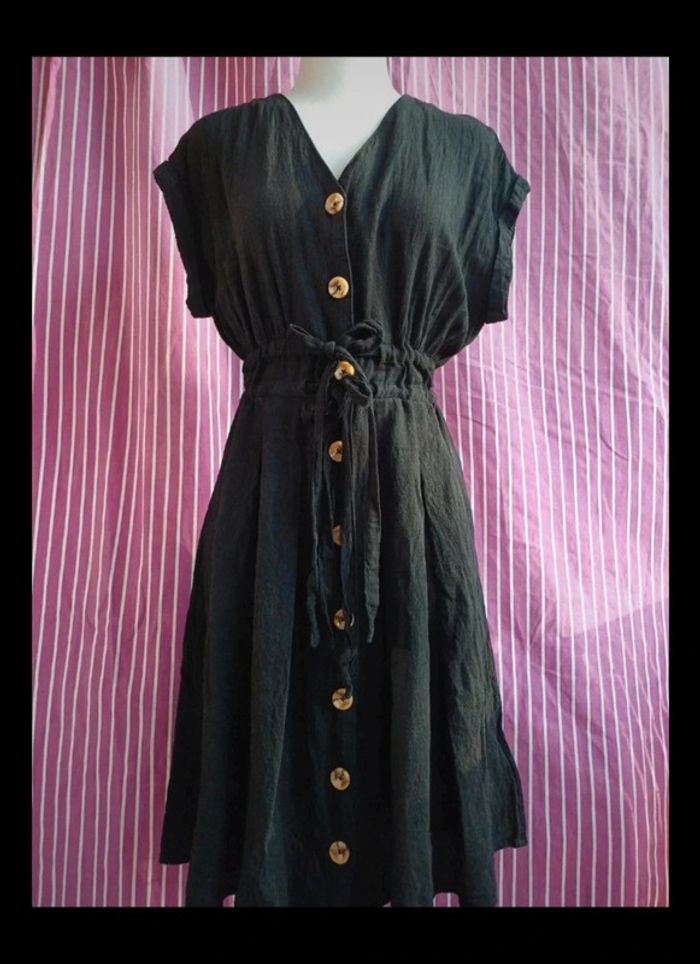 Robe chemise en lin🖤 - photo numéro 2