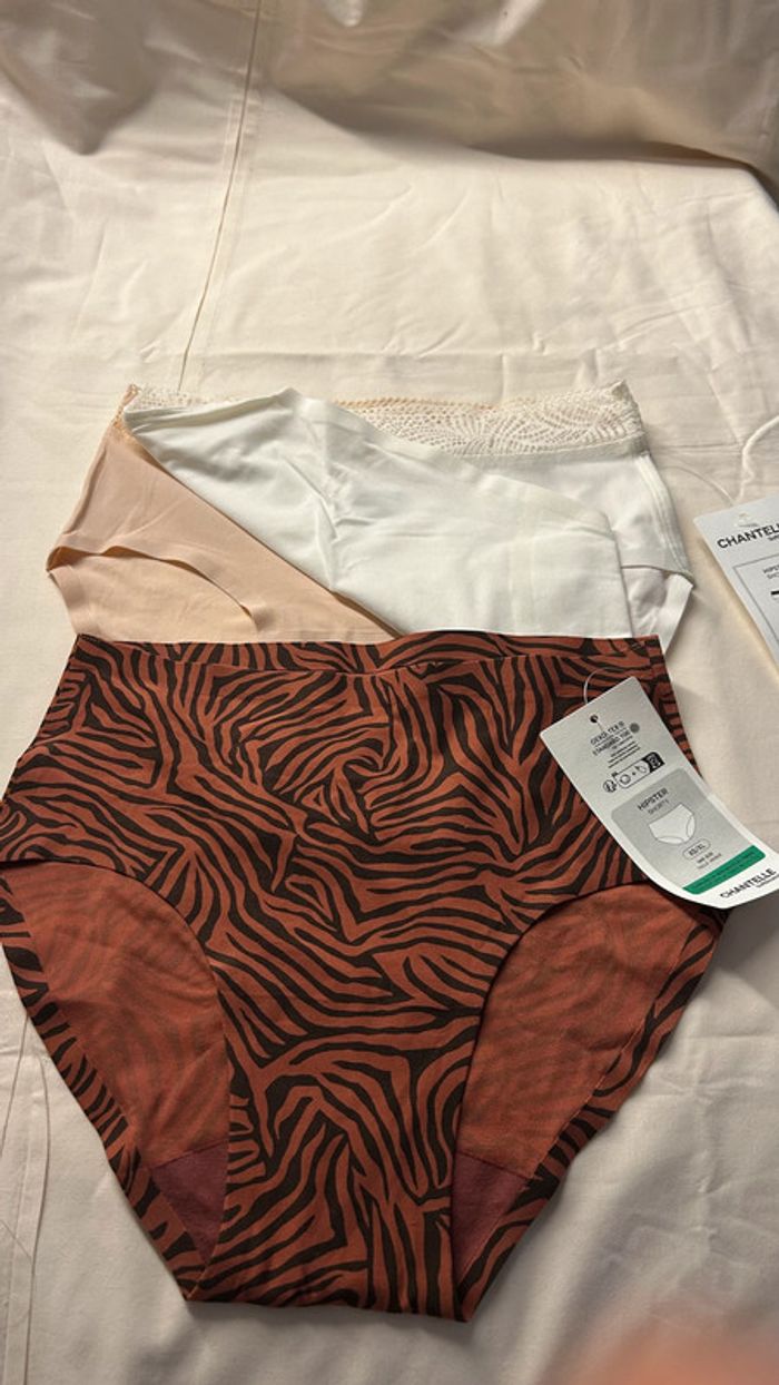 Pack 3 culottes / shorty hipster Chantelle softstretch neuves taille unique de XS à XL