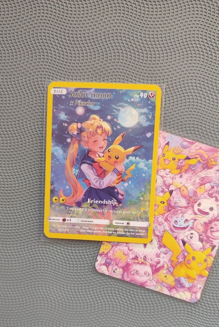 Carte pokémon Pikachu x Sailor moon