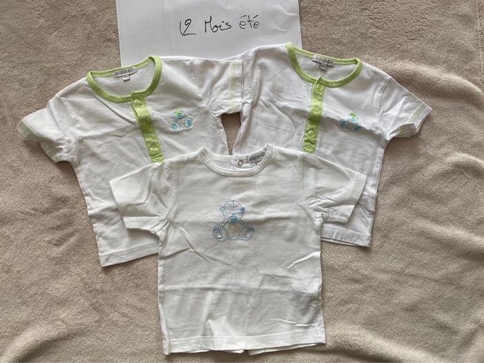 Lot de 3 T-shirts 👕 manches courtes - 12 mois - In extenso - TBE