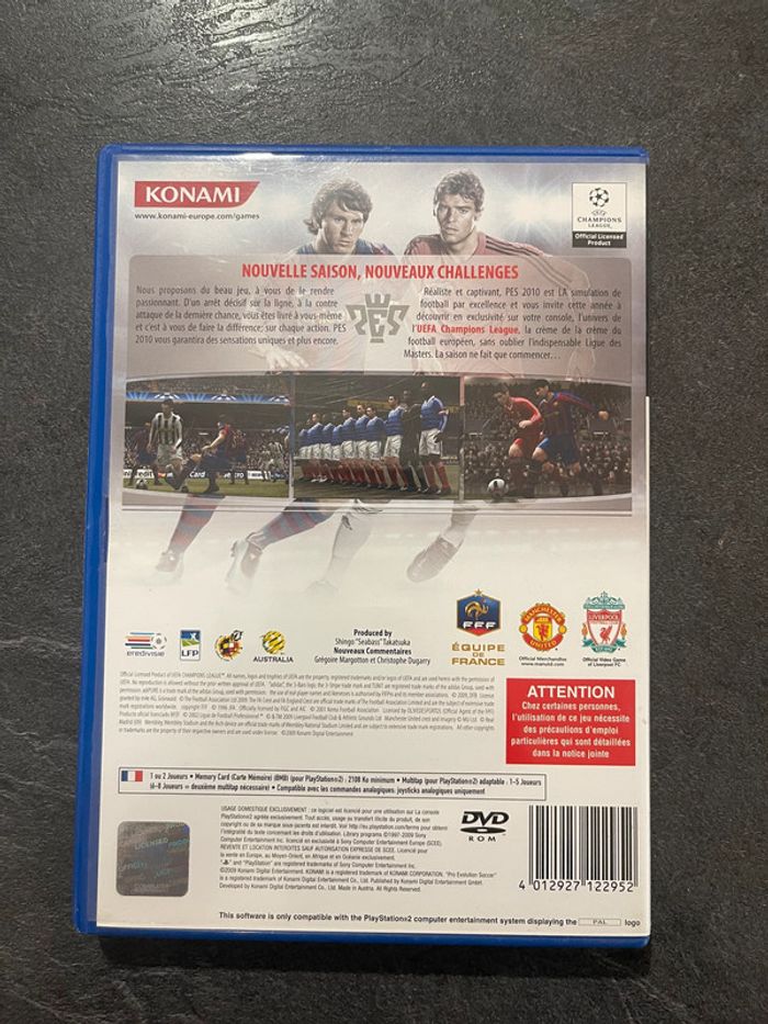 Jeux vidéos PS2 PES 2010 Pro Evolution Soccer 2010 - photo numéro 2