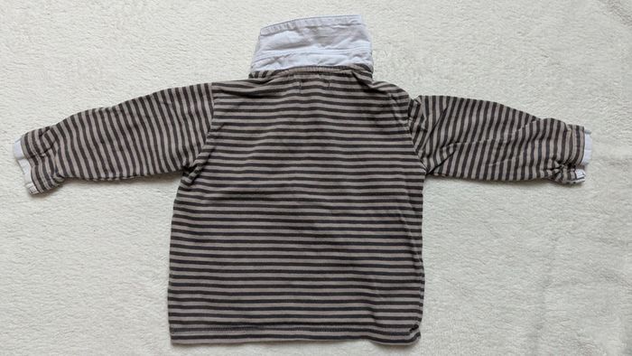 Lot 2 polos t-shirt manches longues 12 mois - photo numéro 4