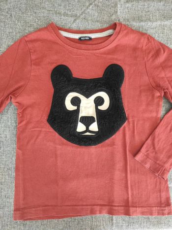 Tee-shirt manches longues rouille Kiabi 5 ans 🐻 ours