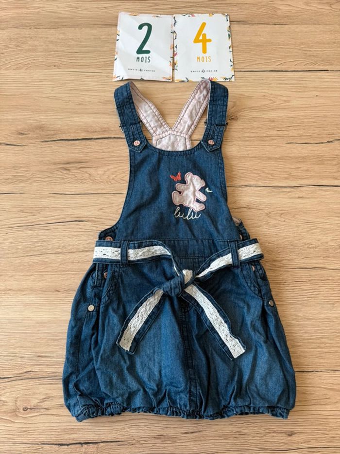 Robe d’été en jean lulu castagnette 24 mois