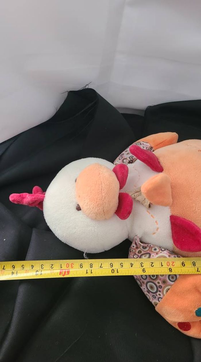 DOUDOU ET COMPAGNIE POULE POUPILOU BLANCHE ORANGE BEBE - photo numéro 3