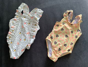 2 Maillots bébé fille