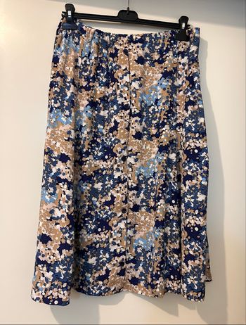 Jupe fluide imprimée taille élastique 