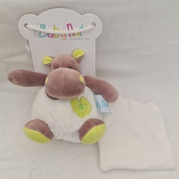 Doudou peluche pantin Hippopotame Bazile l'hippo - PM - Baby nat