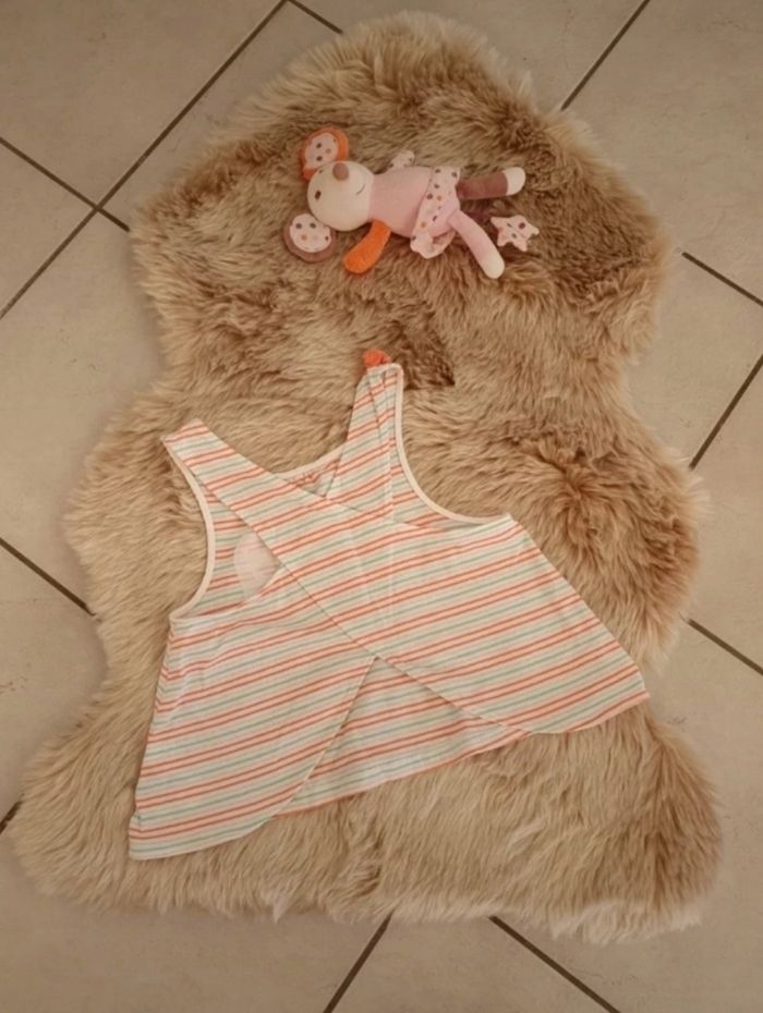 Débardeur orange blanc orchestra 10 ans - photo numéro 2