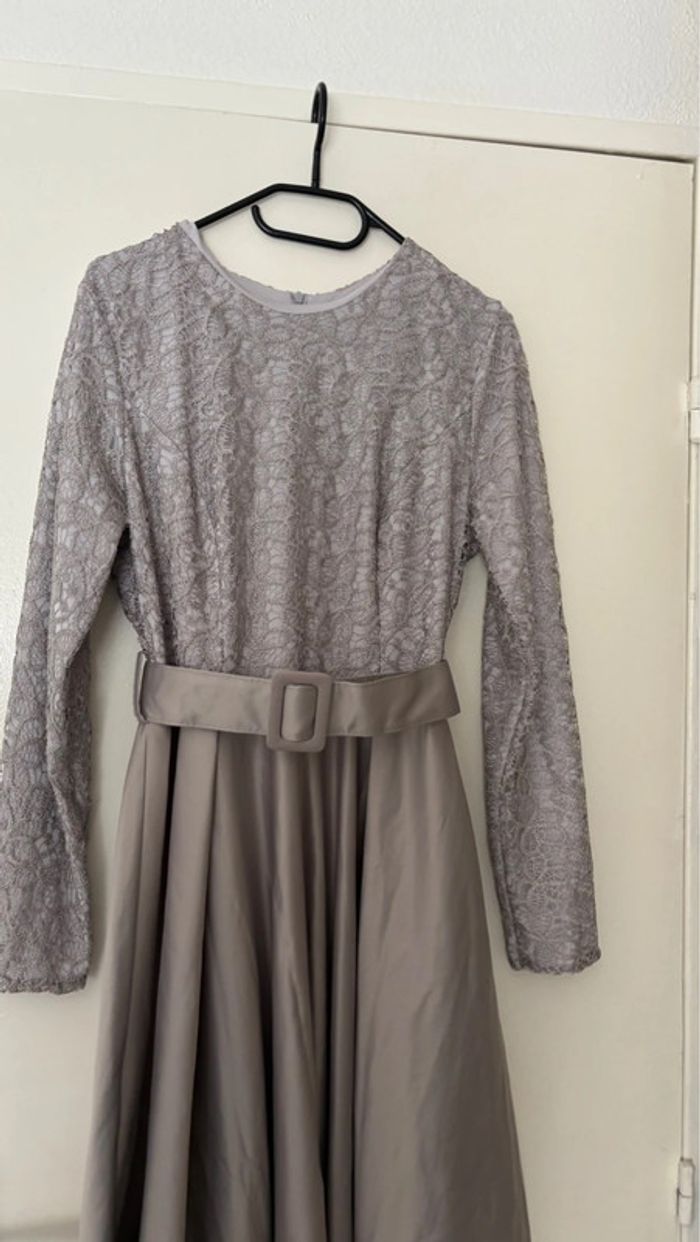Robe de soirée grise taille unique femme - photo numéro 2