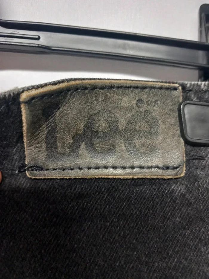 Jeans taille haute Lee Noir en coton - photo numéro 3
