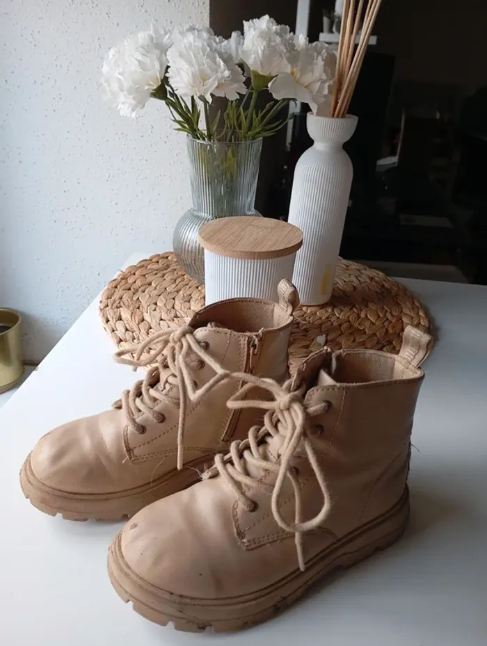 Bottines beige Zara - photo numéro 9