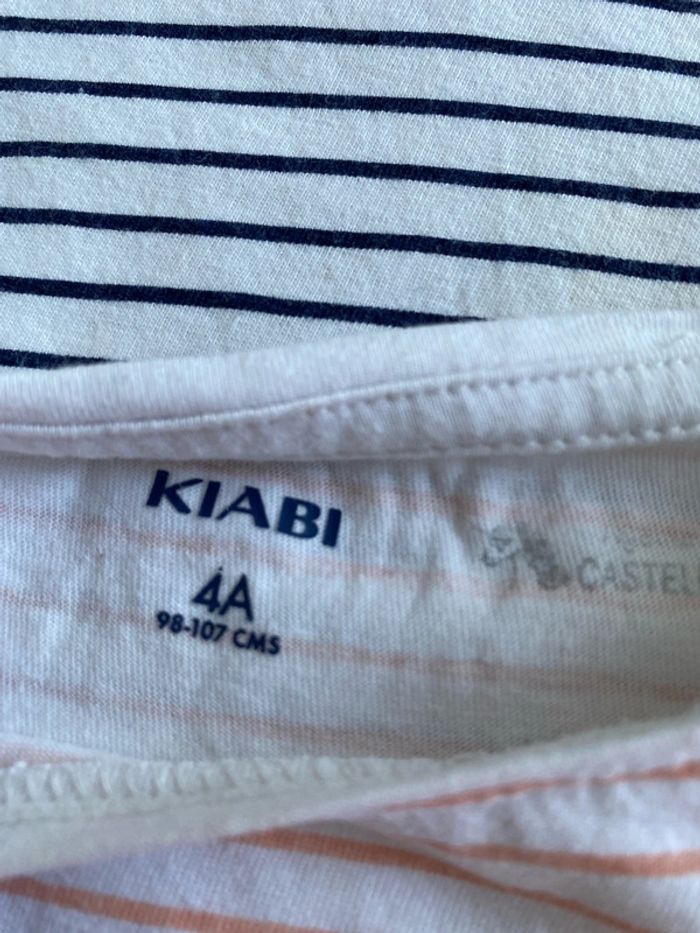 Lot de 2 t-shirt manches courtes marinières kiabi 4 ans - photo numéro 4