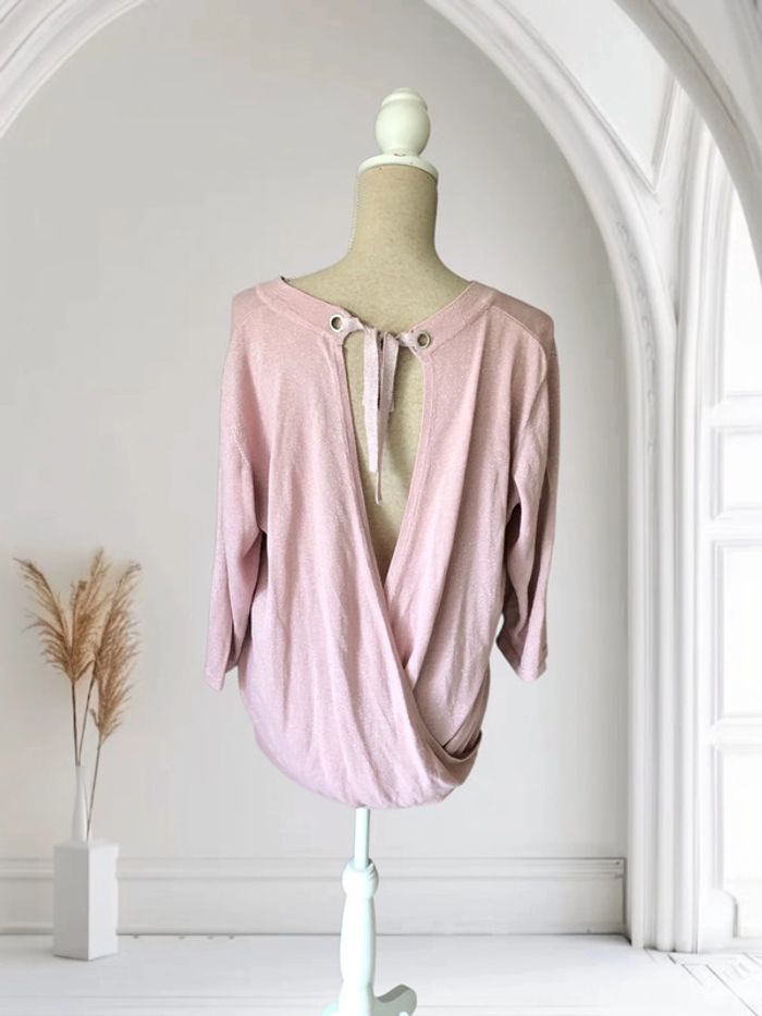 Pull-over été taille 42 Ms mode rose impeccable - photo numéro 3