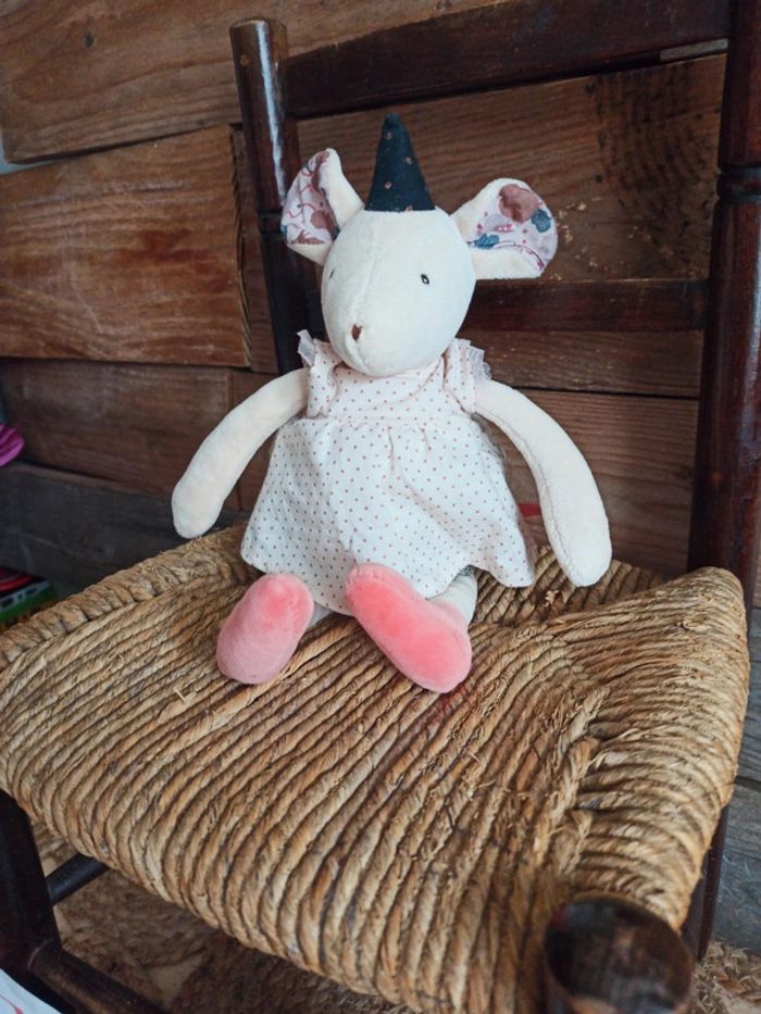 peluche souris musicale moulin roty il était une fois tbe - photo numéro 2