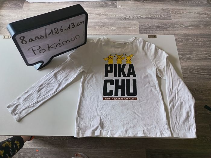 T-shirt manches longues Pokémon blanc