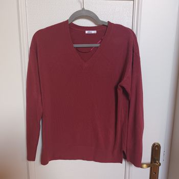 Pull fin femme encolure V