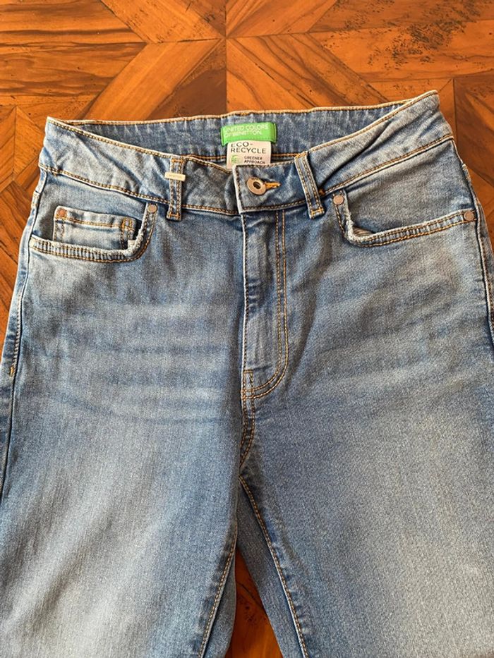 Jeans Benetton patte d’eph (flare) en coton recyclé - photo numéro 2