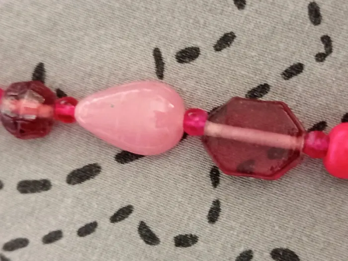 Bijoux collier rose vintage - photo numéro 6