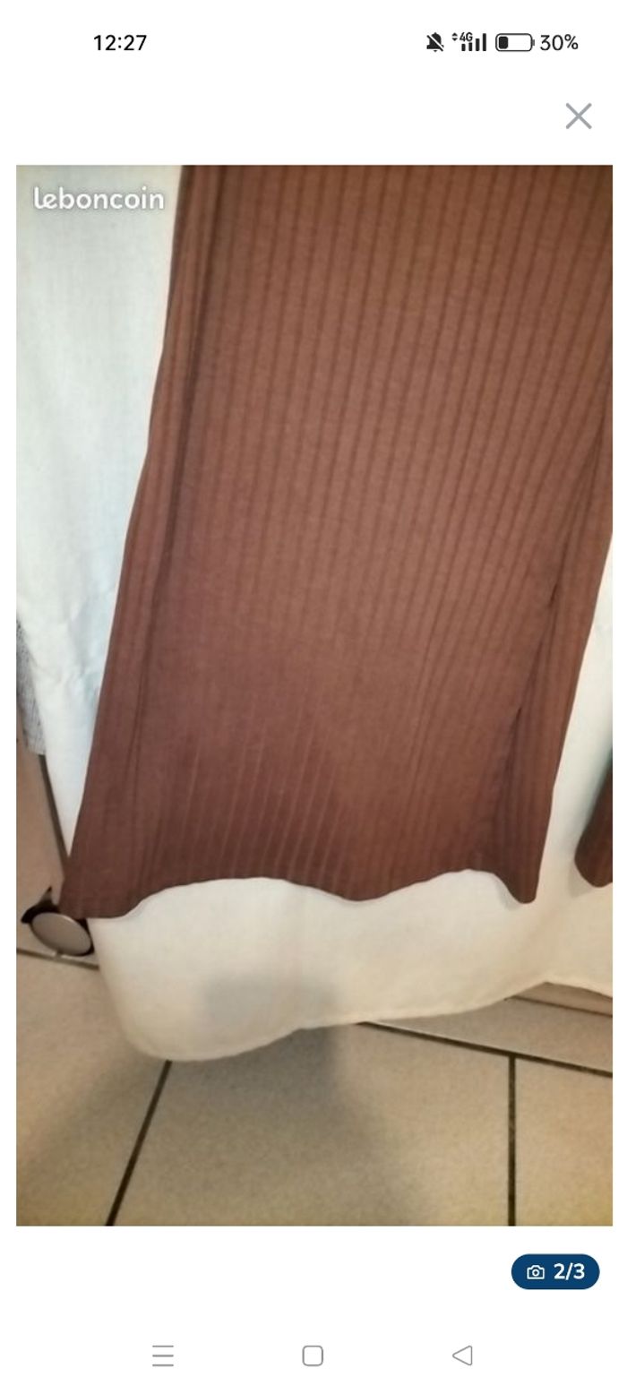 Pantalon large marron shein - photo numéro 2