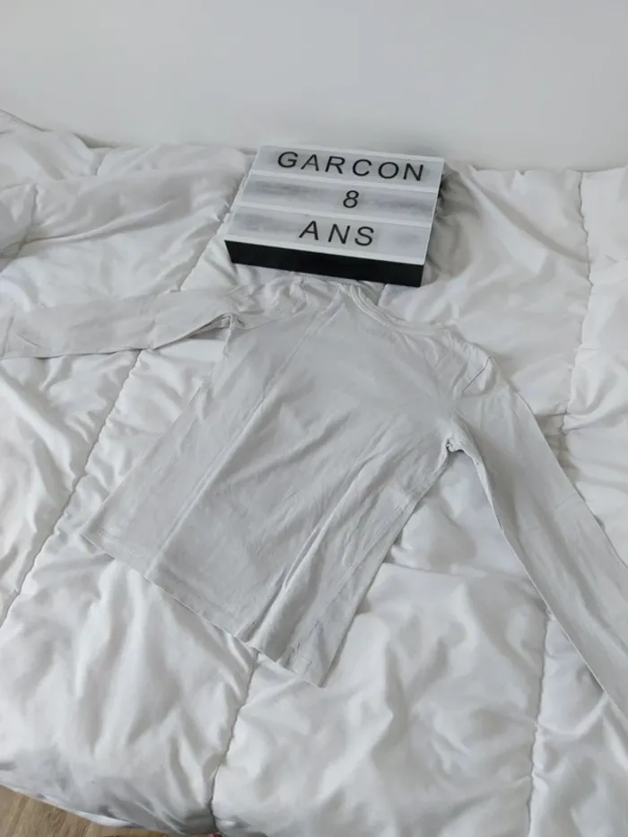 Tee-shirt manche longue garçon 8 ans In Extenso - photo numéro 2