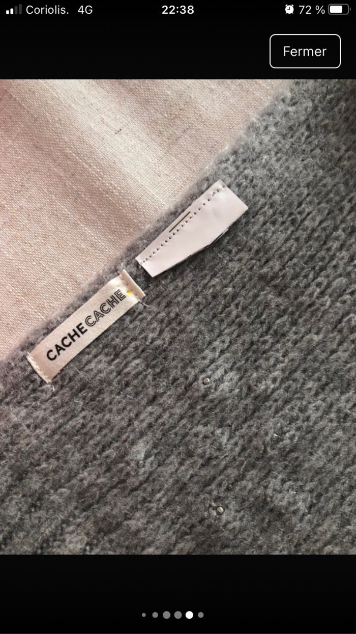 Echarpe + bandeau gris + strass - photo numéro 5