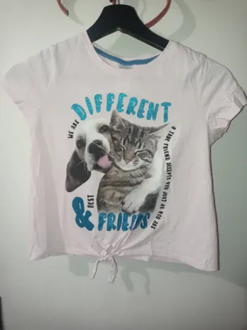 T-shirt manche courte rose