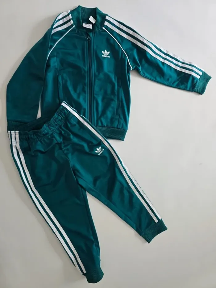 Ensemble jogging adidas vert turquoise