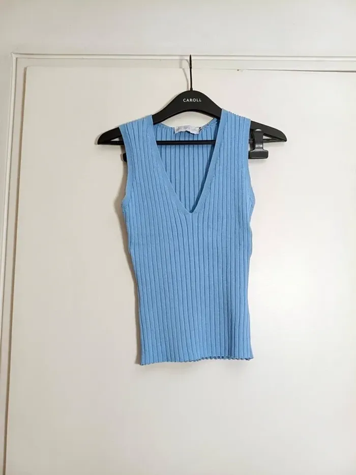 Débardeur en maille côtelée Karl Marc John T.M/L - photo numéro 3