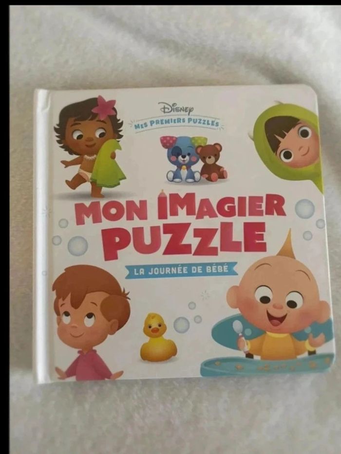Livre “Mon Imagier Puzzle - La Journée de Bébé” (Comme Neuf)