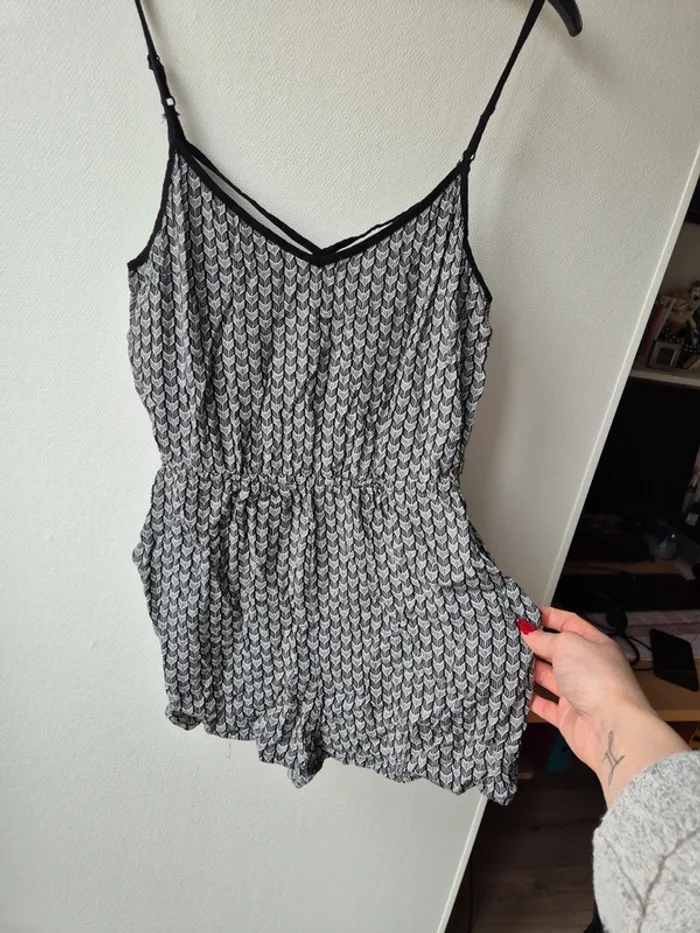combishort a bretelles motif aztheque h&m - photo numéro 2