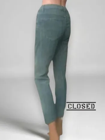 Jean effet velours CLOSED ,coupe slim crop ,taille mi-haute ,extensible