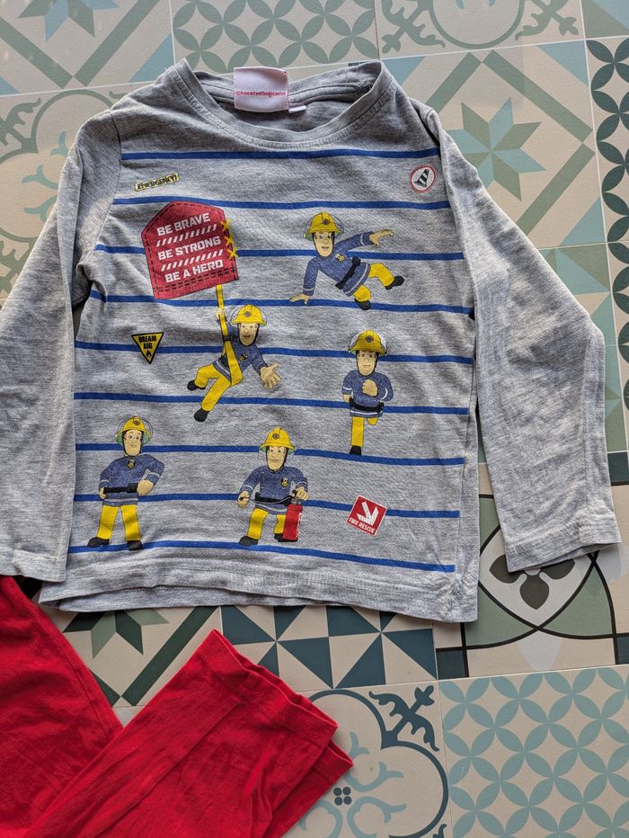 Pyjama fin Sam le pompier 3/ 4 ans - photo numéro 2