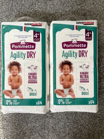 2 paquets de couches pommette t 4+