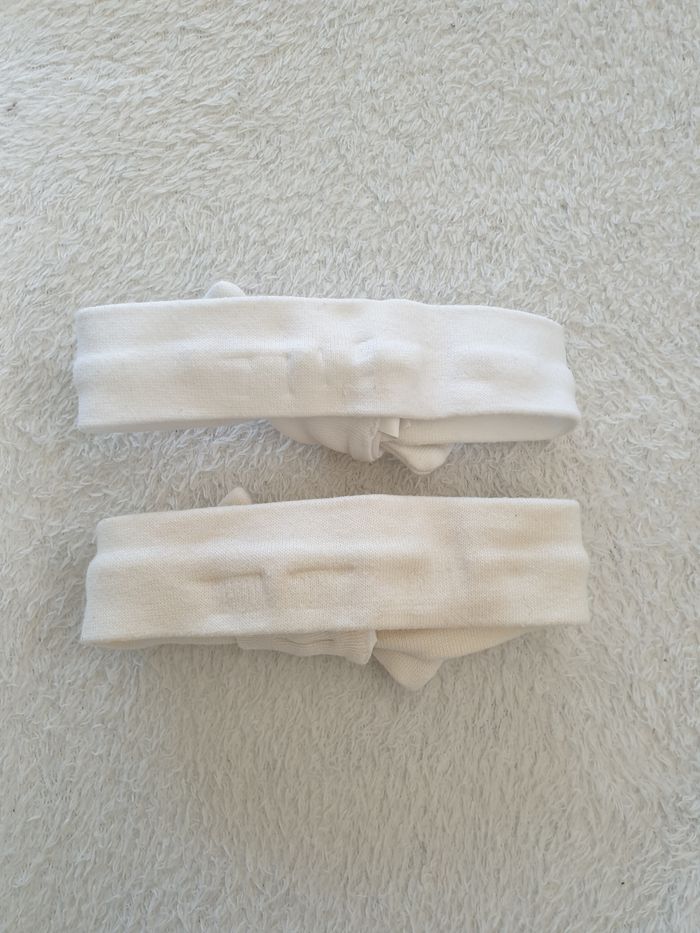 Lot de 2 bandeaux bébé a noeud - photo numéro 3