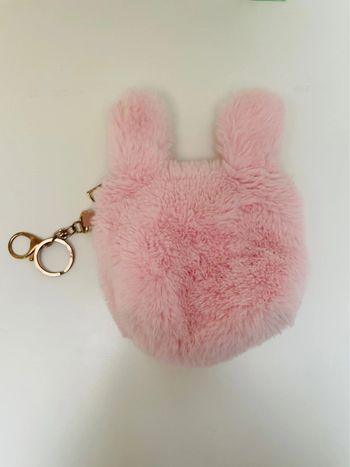 Trousse douce porte clé lapin rose
