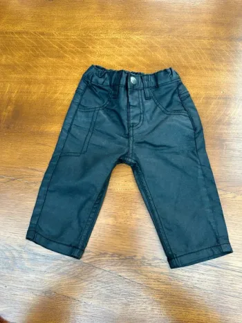 Pantalon enduit noir 9 mois Paracas